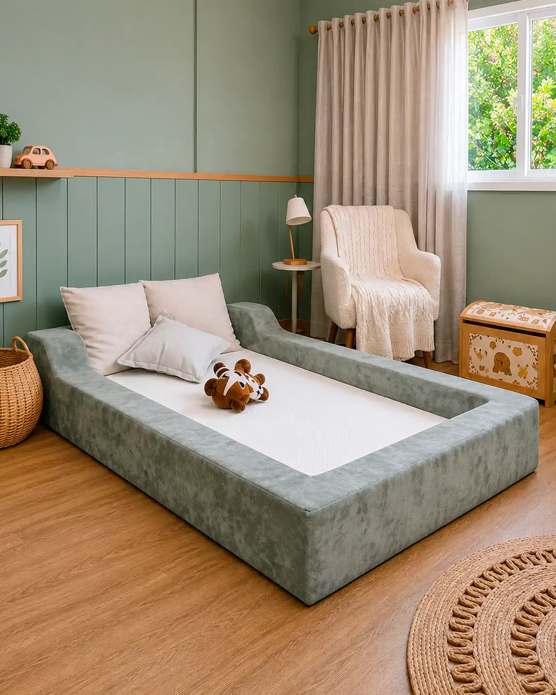 Cama Montessoriana Solteiro – Explorar – Cinza