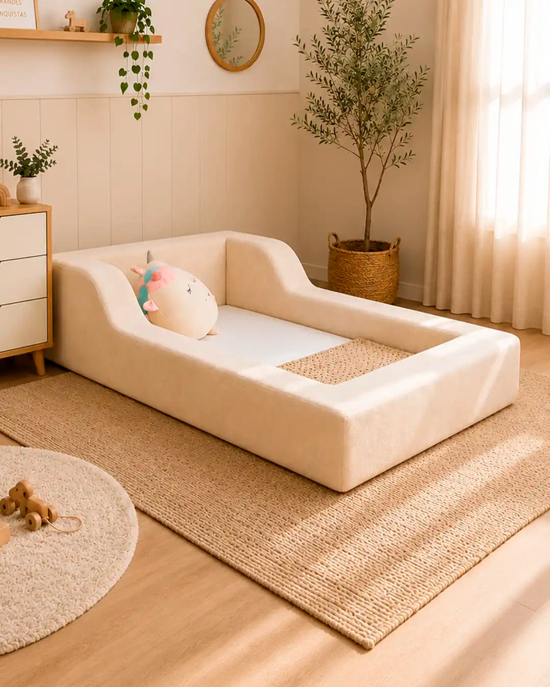 Mini Cama Montessoriana – Primeiros Passos – Marfim